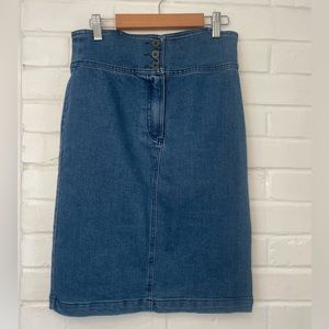 Flying Tomato High Rise Denim Jean Skirt Women’s Size Medium Western Cowgirl